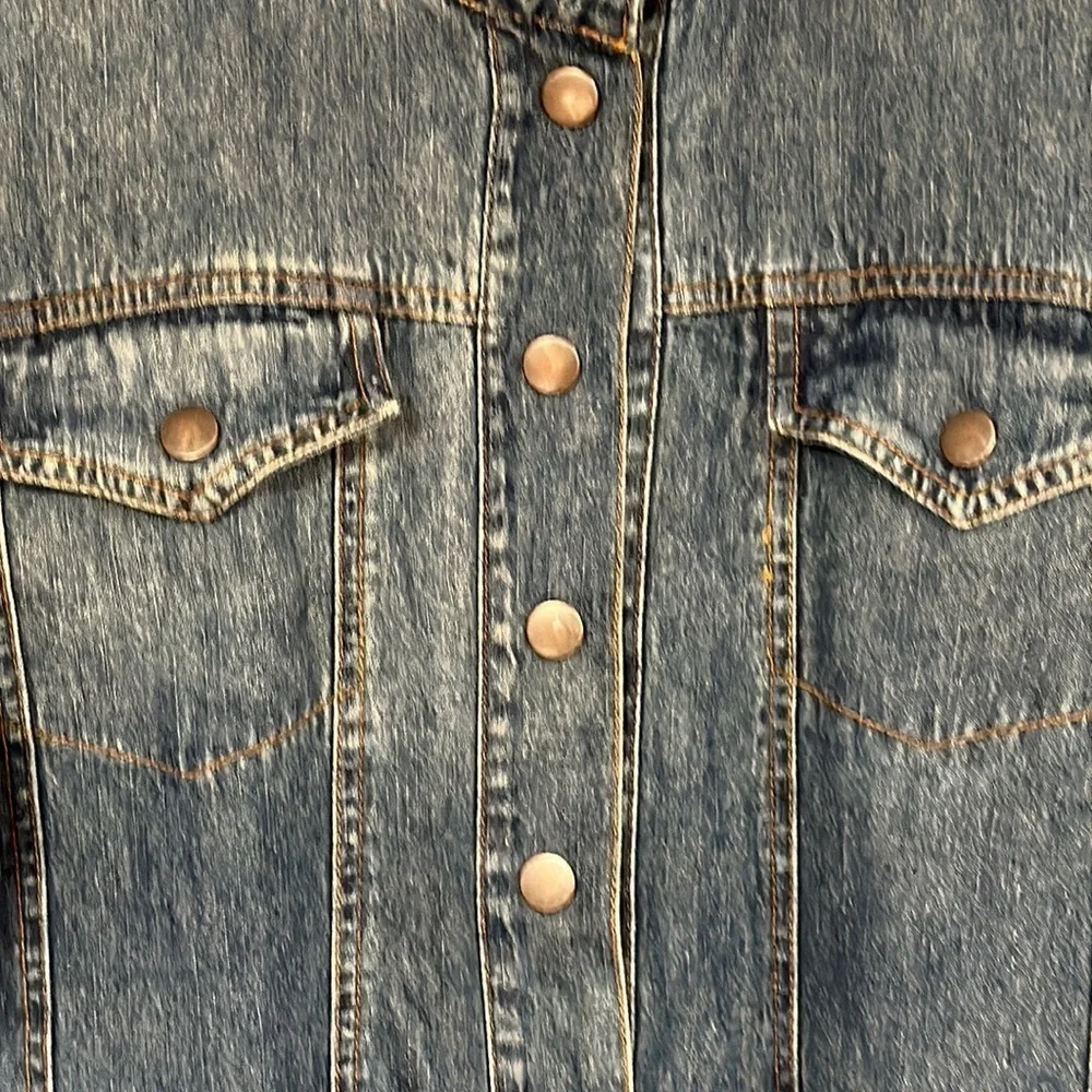 Vintage Tiara International Denim Jacket Lined with Sweater Material Size L, 90s - Picture 6 of 12